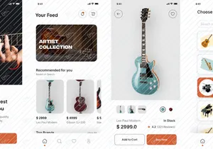 Guitar Learning App UI/UX Design – Tuner & Chords Mobile App