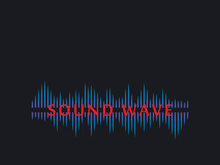 Sound waves logo background modern music vector image