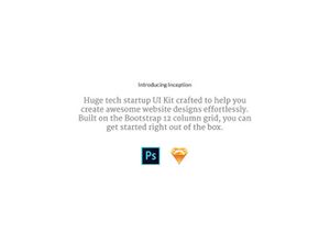 Inceptionor UI kit v1.0 - is made following the latest design trends with the focus on usability and fast workflow