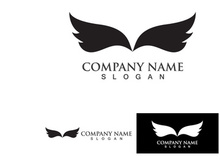 Wing Black Bird Logo Vector Icon