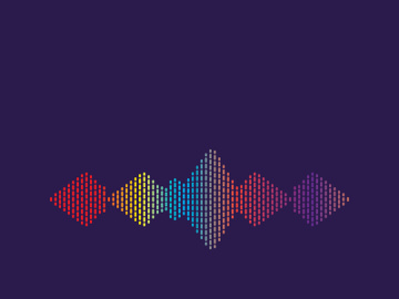 Sound waves logo background modern music vector image preview picture