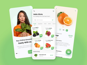 Grocery Shop App Design UI preview picture