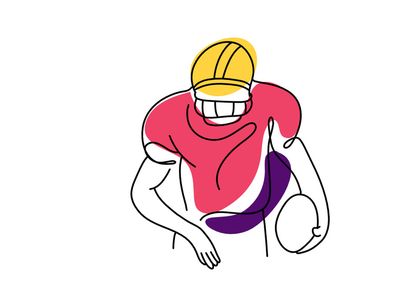 Line art flat illustration Super Bowl