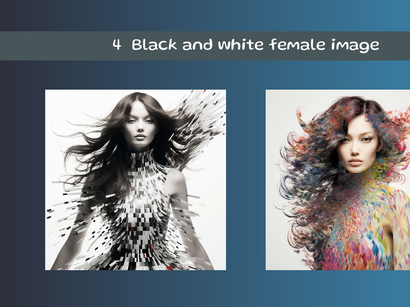 Black and white female image