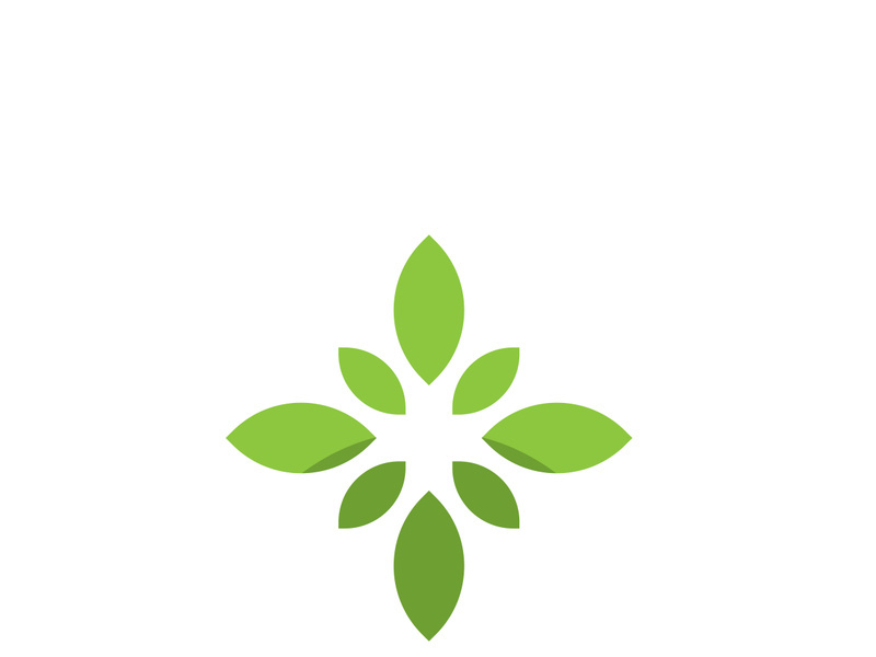 Green leaf ecology nature element vector icon