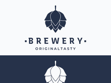 Premium quality vintage craft beer logo template. For badges, emblems, beer companies, bars, taverns.