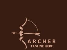 Crossbow logo image archery arrow vector, elegant modern simple icon design template