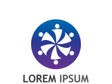 People social community logo design with creative idea