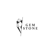 Gemstone modern logo design template for jewelry, boutique and wedding business