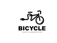 Electric Bicycle Logo, Sport Bike Vector