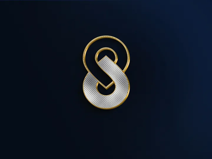 A10-Golden Glossy Logo mockup
