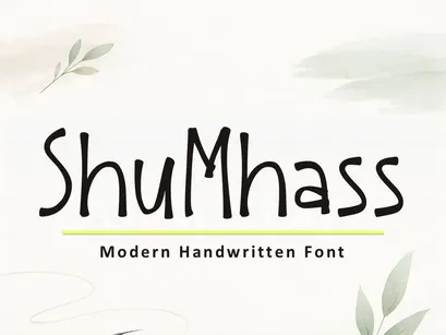 ShuMhass — Modern Handwritten Font (OTF & TTF)