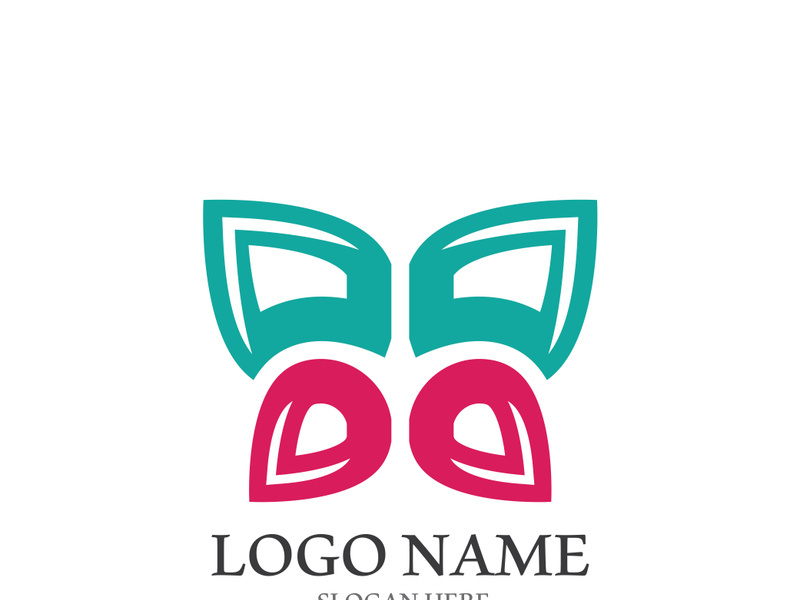 Butterfly logo icon vector design illustration