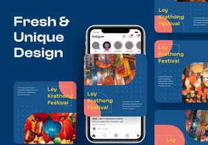 Lay Krathong Festival Social Media Template