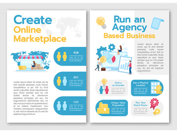 Create online marketplace brochure template preview picture