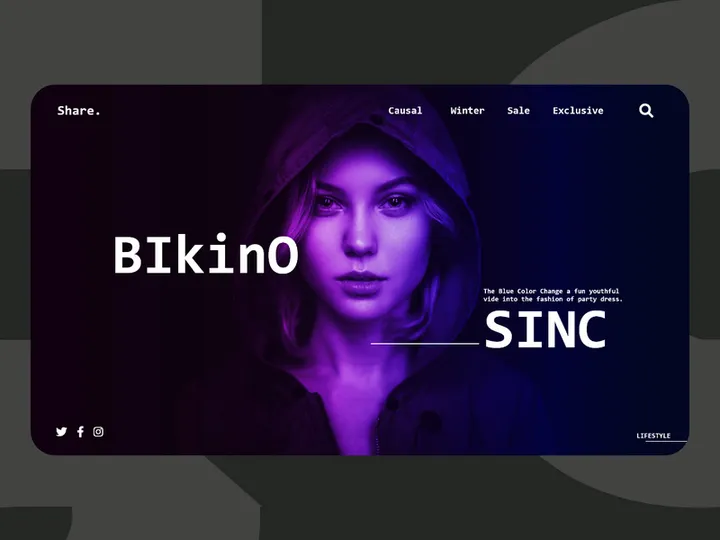Fashion Website Landing Page Design