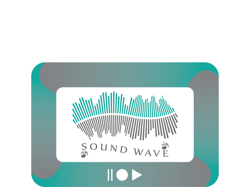 Sound waves vector illustration design template