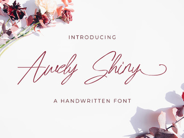 Awely Shiny - Handwritten Font preview picture