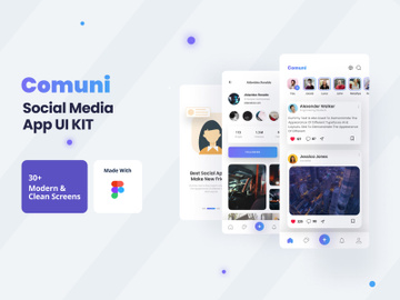 Comuni - Social Media App UI Kit preview picture