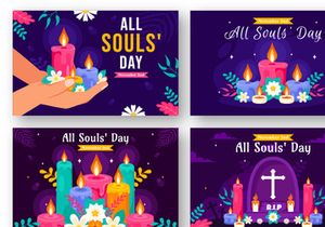 12 All Souls Day Vector Illustration