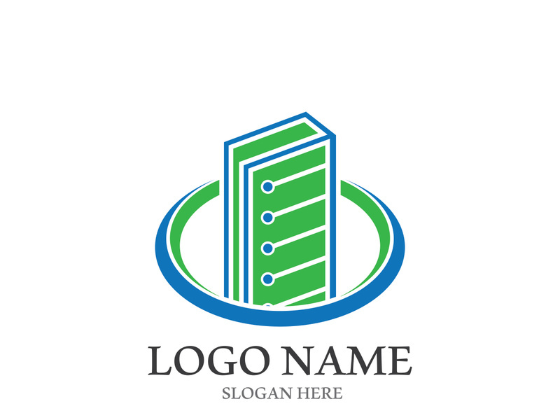 Digital book logo technology vector icon design