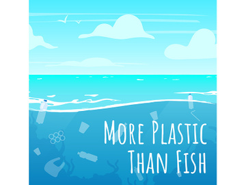 More plastic than fish social media post mockup preview picture