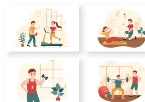10 Personal Trainer or Sports Instructor Illustration
