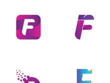 Modern F initial letter logo.