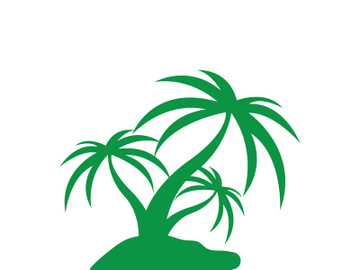 Palm tree summer logo template vector illustration preview picture