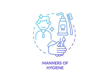 Manners of hygiene blue gradient concept icon preview picture