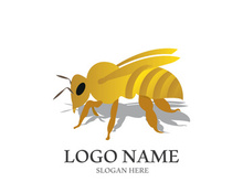 Bee logo vector icon illustration design