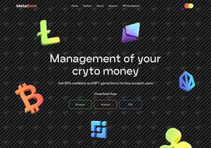 MetaBook - Hero Crypto Wallet Landing Page