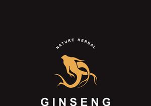 Ginseng logo herbal plant for medicine natural herbal design illustration idea