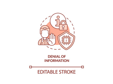Denial of information red concept icon preview picture