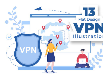 13 VPN or Virtual Private Network Service Illustration