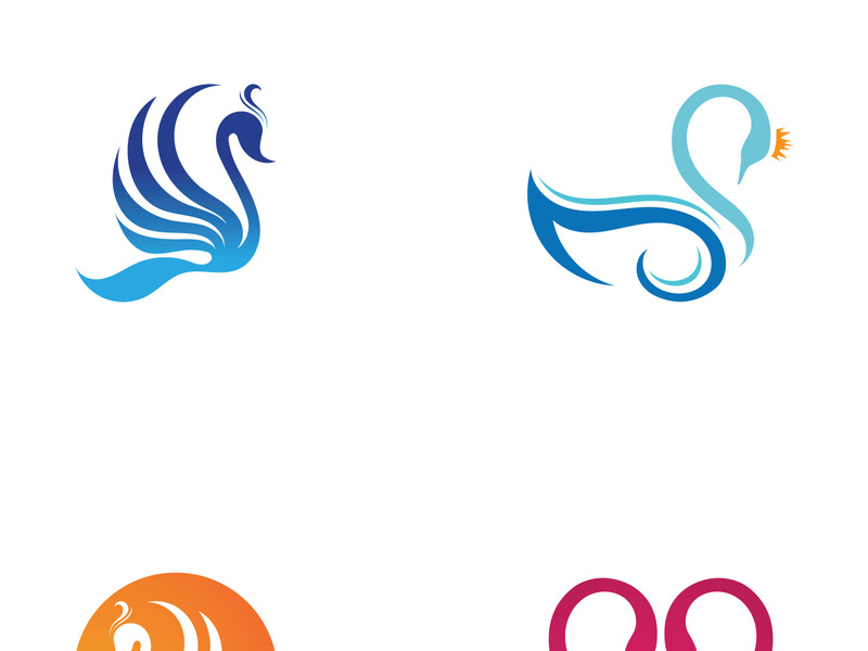 Swan logo Premium and symbol Vector