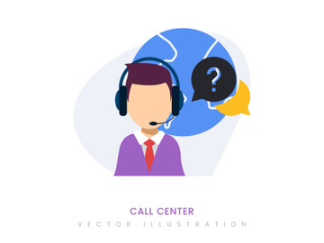 Call center vector illustration preview picture
