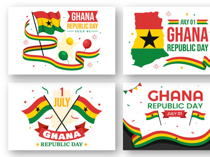 14 Happy Ghana Republic Day Illustration