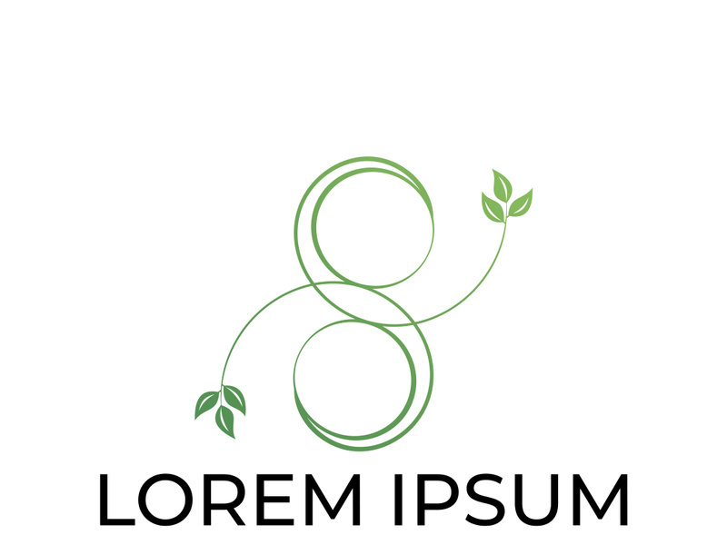 Green leaf logo design vector illustration