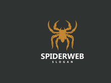 Spider Logo, Insect Animal Vector, Premium Vintage Design