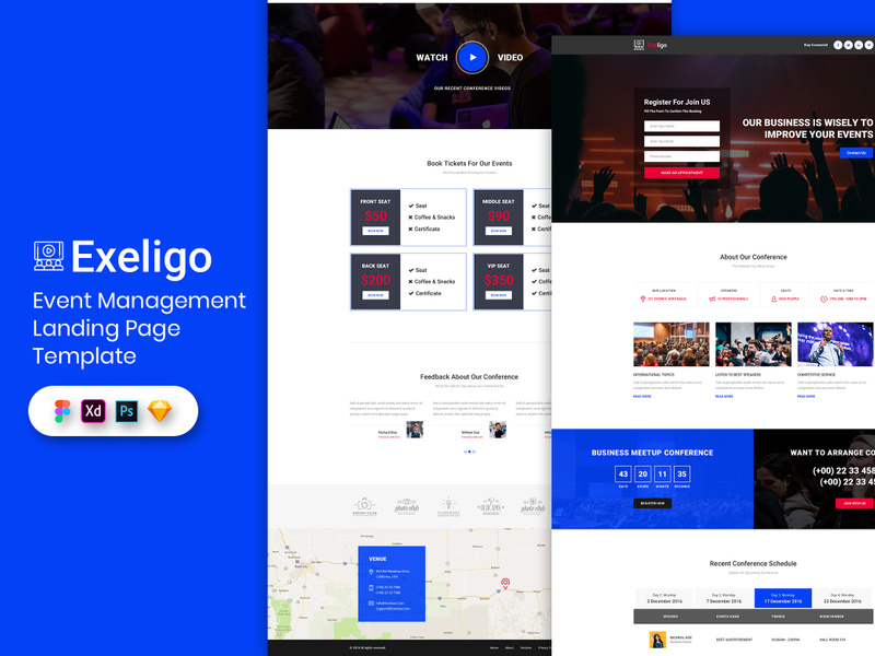 Event Management Landing Page Template