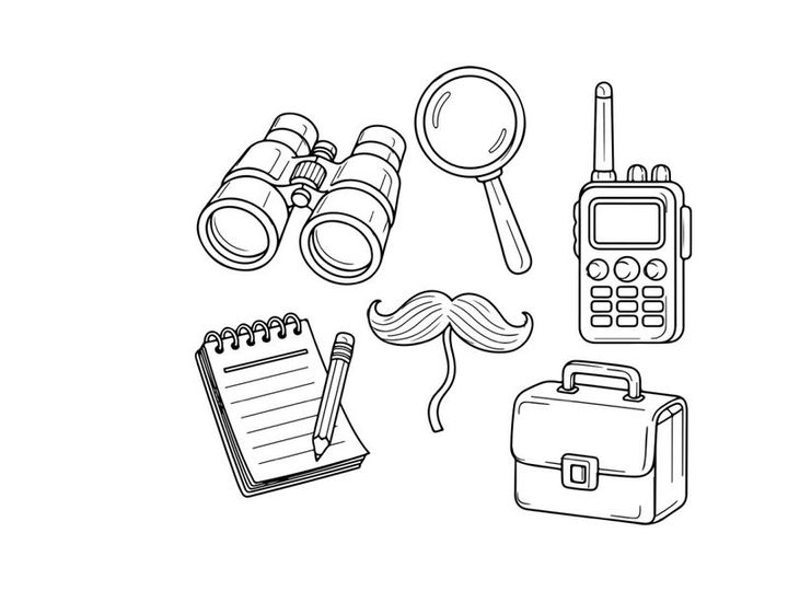 Travel exploration tools flat design vector illustration