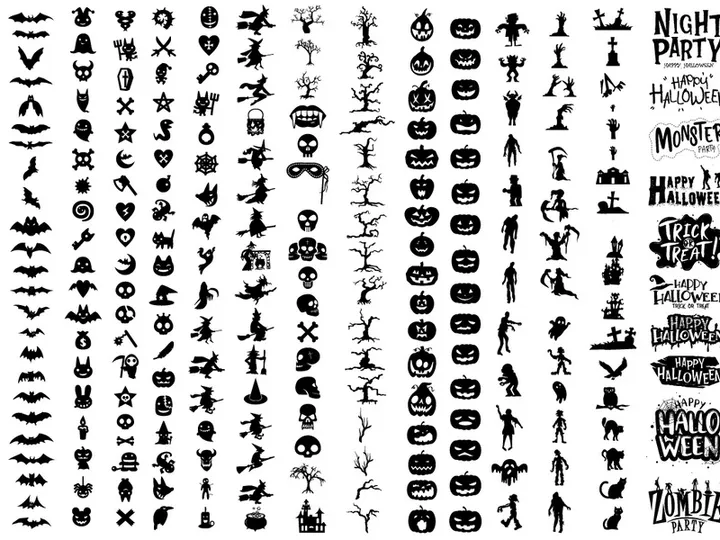 Vector set of Halloween Bundles Design