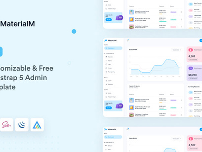 MaterialM Free Bootstrap Admin Dashboard Template