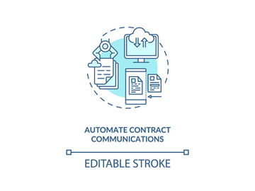 Automate contract communications concept icon preview picture
