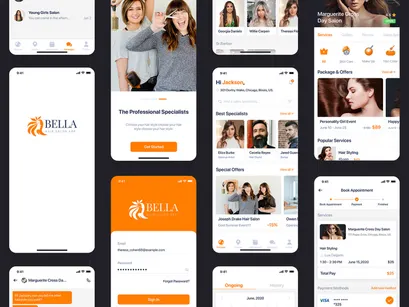 Bella - Hair Salon UI Kit for Sketch