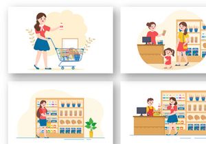 11 Art Store of Painting Supplies Illustration