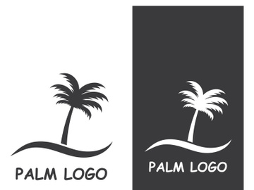 Summer palm tree logo design. preview picture