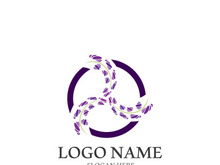 Lavender flower vector icon illustration design template