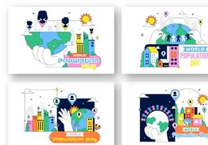 10 World Population Day Illustration